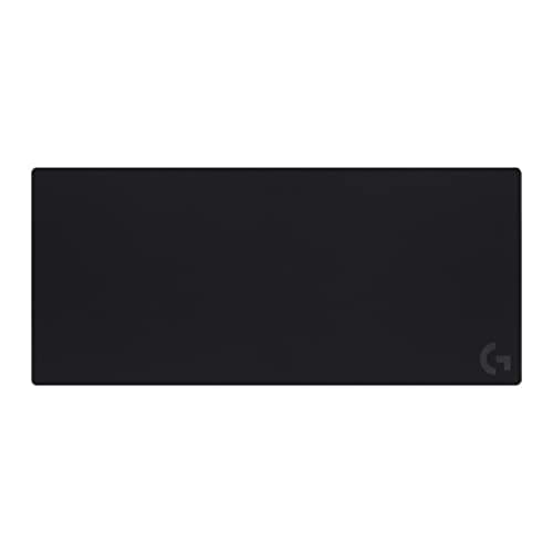 Logitech G G840 Extra Large Gaming Mouse Pad, Optimised for Gaming Sensors, Moderate Surface Friction, Non-Slip Mouse Mat, Mac and PC Gaming Accessories, 900 x 400 x 3 mm | Gaming Mouse Mat, Moderate Surface Friction, Non-Slip, PC/Mac Accessories, 900 x 400 x 3 mm - Black