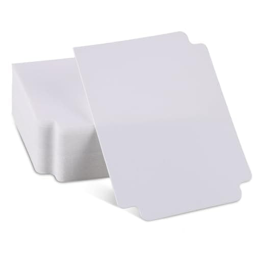 60 Pcs Card Dividers White Plastic Trading Card Separators Blank Box Card-Divider for Sports Games Plastic Cards Separators Organizer 2.71 x 3.7 Inches Fit for MTG TCG Sports Cards Games