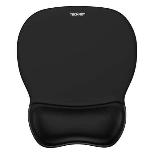 TECKNET Mouse Mat Wrist Support, Gel Ergonomic Mouse Pad, Black