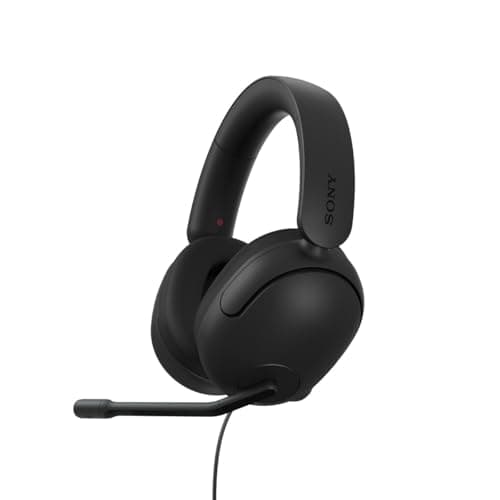 Sony INZONE H3 Wired Gaming Headset – PC/PS5, 360 Spatial Sound for Gaming, Lightweight 299g Design, Flip-to-Mute Boom Microphone, USB Audio Box for Custom EQ – Black