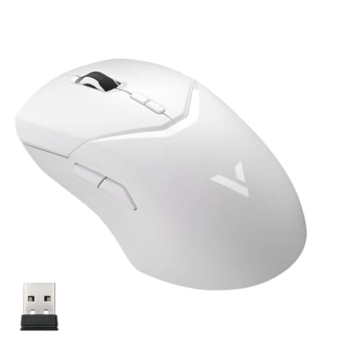 Rapoo VT9PRO Wireless Gaming Mouse - PAW 3398 Sensor Gaming Mouse, 26000 DPI, Esports Grade Performance, 1ms Response Time, Lightweight Gaming Mice, 10 Programmable Buttons, Long Battery Life, White