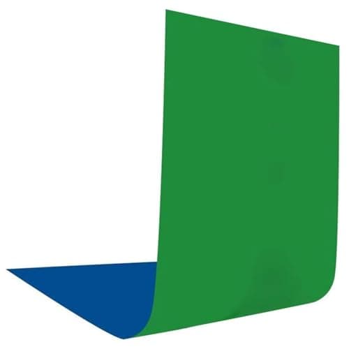 CINVSERW Green Backdrop 300x100cm, Portable Chromakey Green and Blue 2-in-1 Collapsible Backdrop, Green Screen Photography Background for Photo Studio Video Live Streaming