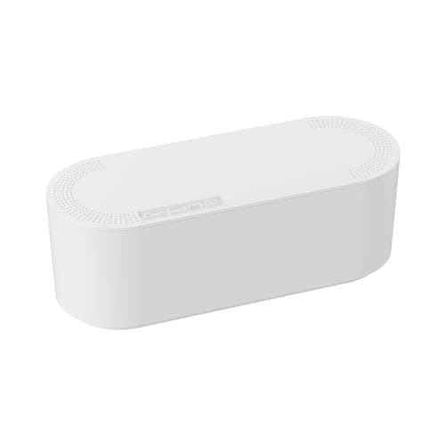 D-Line Cable Tidy Box, Hide & Conceal Extension Blocks, Desk Cable Management Solution, TV Wire Tidy, Made from Electrically Safe ABS Material - 325mm (L) x 125mm (W) 115mm (H) - Small, White