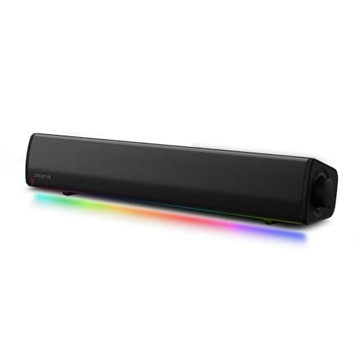 CREATIVE Sound Blaster GS3 (Black) Compact RGB Gaming Soundbar with SuperWide technology, Powered via USB, Bluetooth 5.4, Headphone-out port, For PC and Mac