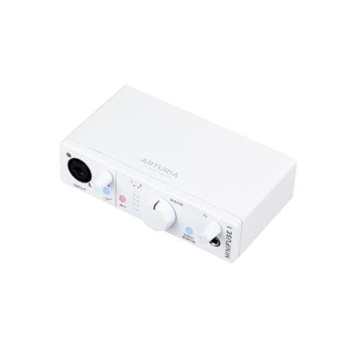 Arturia - MiniFuse 1 - Compact USB Audio Interface with Creative Software for Recording, Production, Podcasting, Guitar - White | Record voice guitar and synths, best-in-class sound specs, pair with any microphone, Ableton Live Lite, 5-year warranty