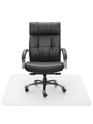 Large PVC Office Chair Mat, Anti Static Carpet Mat Rectangular Chair Mat Household Chair Transparent Mat with Anti-Slip Line for Carpet Floor Protector Cover Home Office (90 * 120 cm)