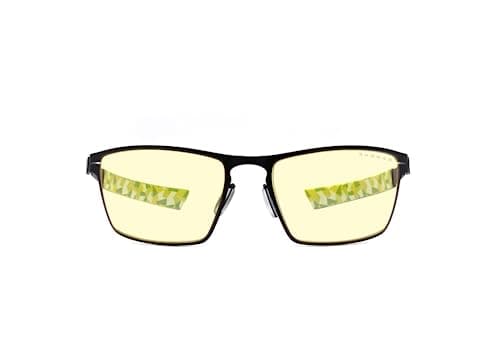 Gunnar Gaming and Computer Eyewear - ESL Blade, Frame Colour: Onyx, Amber Tint (Blocks 65% Blue Light & 100% UV Light) - Patented lens - Reduce Eye Strain & Dryness | Computer / Gaming glasses - ESL Blade - Onyx - Amber - 65% blue light & 100% UV blocking - Patented technology