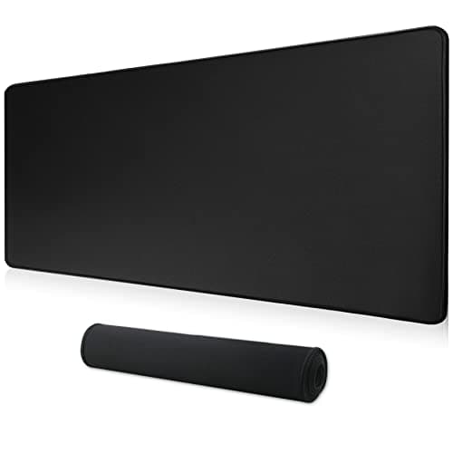 HoYiXi Gaming Mouse Pad Extended Large Computer Keyboard Mouse Mat Desk Pad Soft Smooth Surface and Anti-Slip Rubber Base Waterproof Soft Cloth XXL Mouse Pad 80 x 30 x 0.3 CM - Black