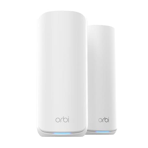 NETGEAR Orbi 870 Series | WiFi 7 Mesh System | RBE872 | Wireless Router + 1 Satellite | Up to 21 Gbps | Covers 5,000 sq. ft. | Connects up to 150 devices | Tri-band BE21000 | 10 Gig Internet Port