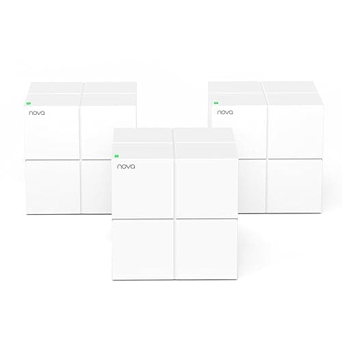 Tenda Nova Mesh WiFi System (MW6)-Up to 6000 sq.ft. Whole Home Coverage, WiFi Router and Extender Replacement, Gigabit Mesh Router for Wireless Internet, Works with Alexa, Parental Controls, 3-pack