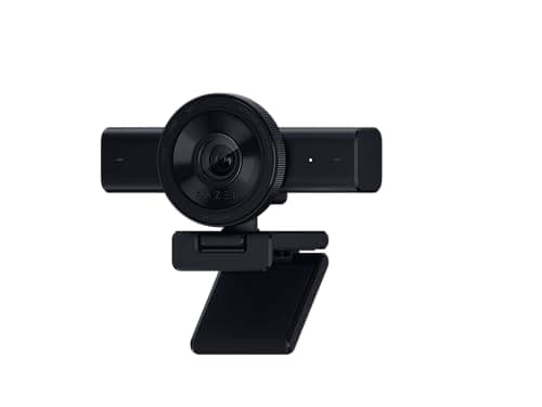Razer Kiyo V2 – 4K 30FPS Webcam with AI-Powered Auto-Framing - 1080p 60 FPS, Integrated Webcam Cover, HDR, USB-C, Ultra-Wide-Angle Lens, Works with Microsoft Teams, Zoom, Google Meet | Black
