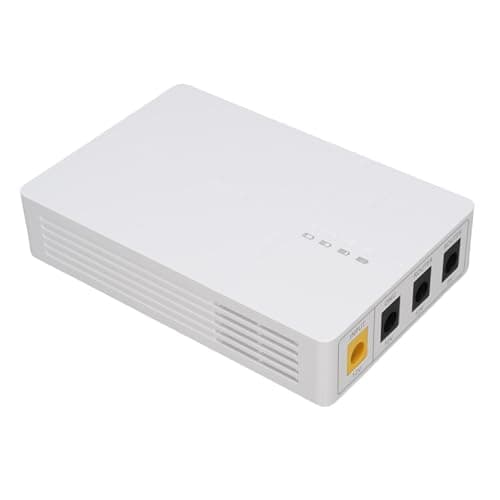 Mini UPS 6000mAh Uninterruptible Power Supply for Router Modem with 2 DC Output Ports Battery Backup for WiFi Security Cameras Smartphones Power Outages