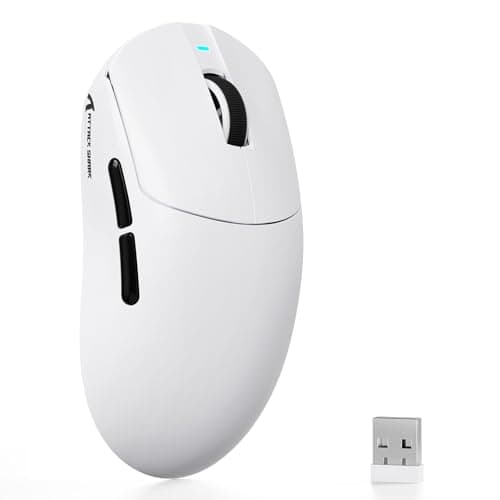 ATTACK SHARK X8 SE Wireless Gaming Mouse, 55g Lightweight Mice, PAW3311 Sensor, BK52820 Chip, 25,000 DPI, BT/2.4G/USB-C, 80 Million Clicks, 500mAh Battery, Web Driver for for PC/Mac-White