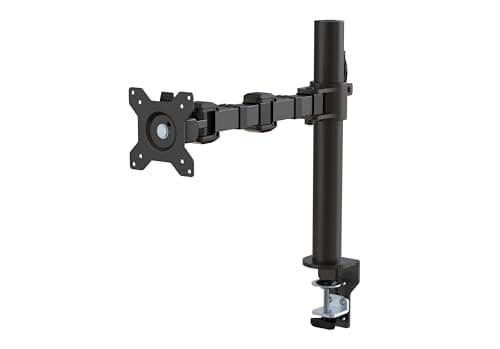 Amazon Basics Single Monitor Stand - Height Adjustable Arm Mount, Steel, Black