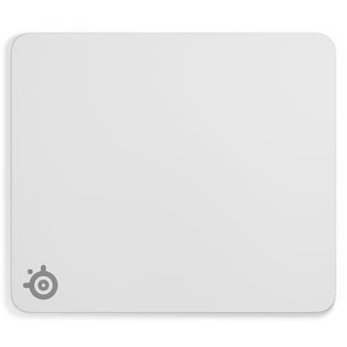 SteelSeries QcK Heavy Gaming Mousepad - Thicker, Non-Slip Silicone Rubber Base, Peak Tracking, Optimized for Gaming FPS, MOBAs, RTS, MMO - Large Size 450 mm x 400 mm x 6 mm - White