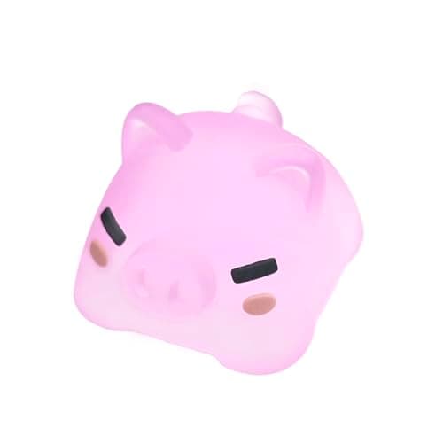 Rturbraz Cute Cartoon Pig Keycaps Artisan Pink Pig keycaps Resin Handmade Key Caps Escape Keycap for MX Mechanical Keyboard