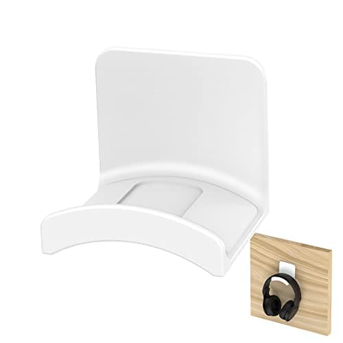 Cozycase Headphone Mount Hanger Holder Adhesive Headset Hook, White 1 Pcs