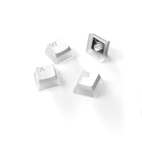 SteelSeries PrismCaps – Double Shot Pudding-style Keycaps – Durable PBT Thermoplastic – Compatible with Most Mechanical Keyboards – MX Stems – White (US Layout)