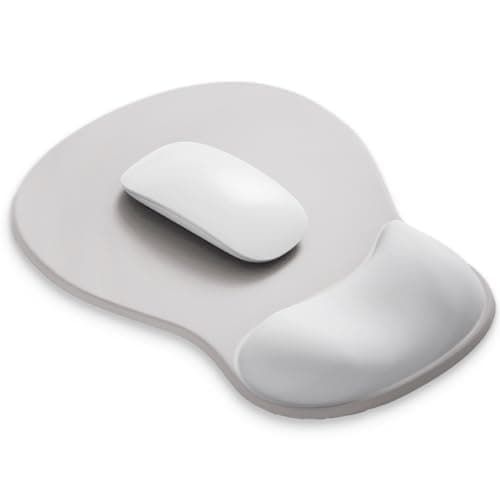 ErgoComfort Gel Wrist Rest Mouse Pad-Ergonomic Office Mousepad with Wrist Support-Non-Slip, Design Desk Accessories Mat for Home&Game Decor (03Silver Surge)
