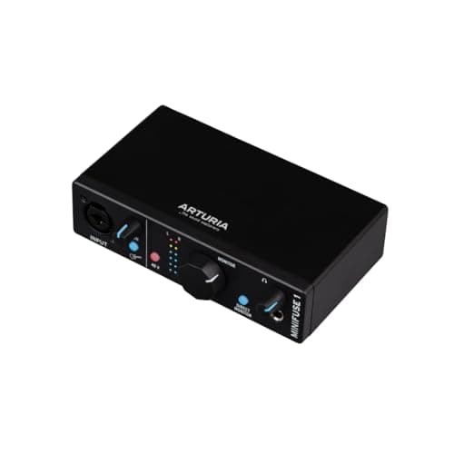 Arturia - MiniFuse 1 - Compact USB Audio Interface with Creative Software for Recording, Production, Podcasting, Guitar - Black