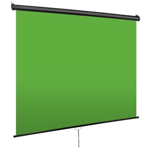 EMART Retractable Green Screen 1.9m x 2m, Key Panel Pull Up for Zoom Studio | Collapsible Greenscreen, Wrinkle-Resistant Chromakey Background, Auto-Locking and Self-Rewinding, for Streaming Photo Studio