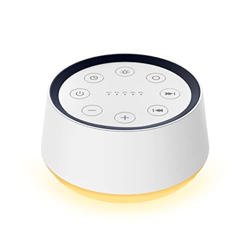 White Noise Machine Sound Machine with 30 Soothing Sounds for Sleeping 12 Colors Night Light Plug in Brown Noise Machine Adults Baby Kids Sleep Machine Memory Function 36 Volume Level 5 Timer for Home
