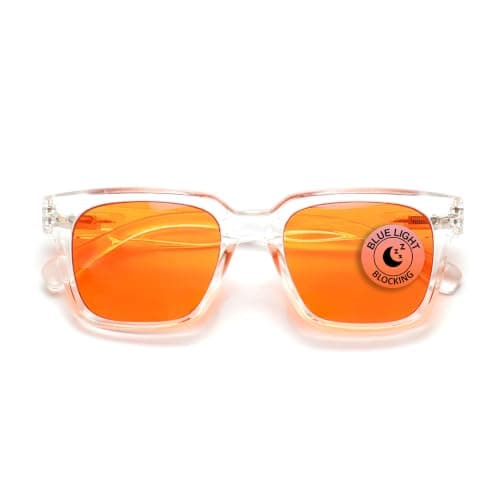 OPULIZE ERA Sleep & Recovery Glasses for Women & Men- Orange Lens- 99.9% Blue Light Blocking- Anti-Reflective & Anti-Glare- UV400 Protection- Oversized Frame- Night Glasses(Pack 1 of with 1 Pouches)