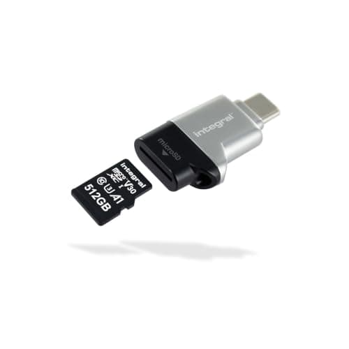 Integral Micro SD USB3.0/USB-C Type-C OTG Memory Card Reader Adapter- Super Fast Transfer Speeds, Plug & Play and Compatible with microSDXC / microSDHC UHS-I U1 & U3