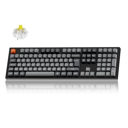 Keychron K10 Max Wireless Mechanical Keyboard - QMK Hot-swappable Banana Early Tactile Switch, 2.4GHz/Bluetooth/USB-C, Full-Size with RGB Backlit Compatible with Mac Windows Linux(UK Layout) - Black