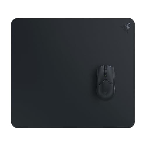Razer Atlas - Glass Mouse Mat (Premium Tempered Glass, Ultra-Smooth Surface, Micro-Etched Surface, Dirt and Scratch-Resistant, Quieter Mouse Movements, Anti-Slip Rubber Base) Black