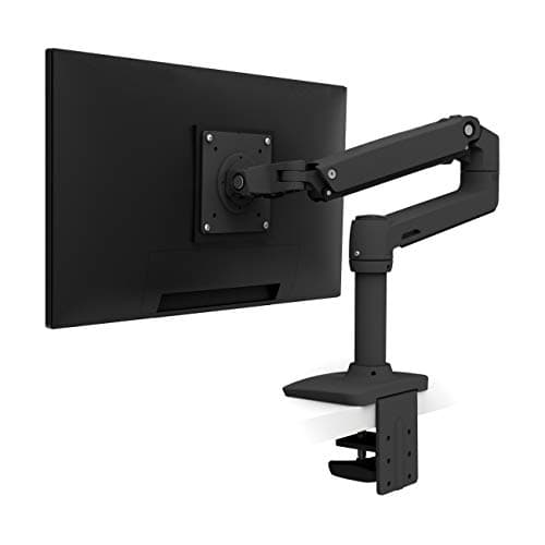 Ergotron – LX Premium Monitor Arm, Single Monitor Desk Mount – fits Flat Curved Ultrawide Computer Monitors up to 34 Inches, 3.2-11.3kg, VESA 75x75mm or 100x100mm – Matte Black (45-241-224)
