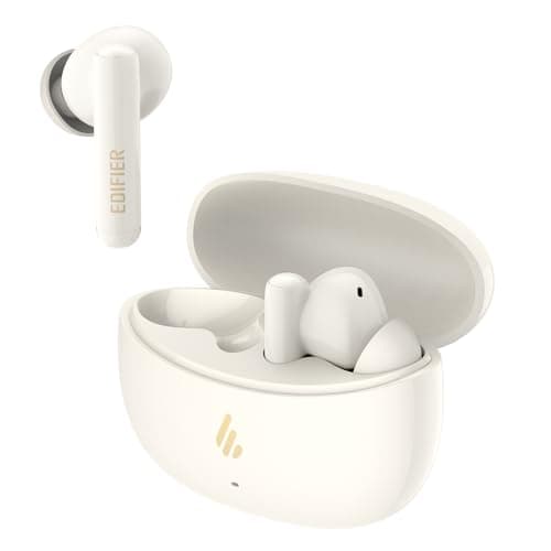 Edifier X5 Pro Active Noise Cancelling Earbuds with AI-Enhanced Calls, Fast Charge, Game Mode, App Customization, IP55 Waterproof, True Wireless Bluetooth 5.3 Technology - Ivory