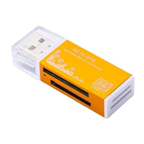 Wesafrae USB 2.0 Card Reader 4 in 1 Multi Card Reader Memory Adapter/T-Flash/M2/MS Adapter Gold