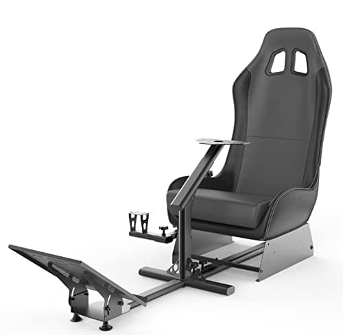 cirearoa Racing Wheel Stand with seat gaming chair Simulator Driving Cockpit for G923 G29 G920 T300RS TX F458 T500RS,PS3/PS4/PS5 Xbox One, PC Platforms(Black/Grey)