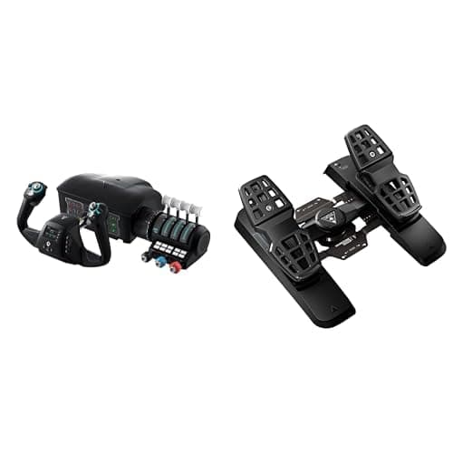 Turtle Beach VelocityOne Flight Rudder Pedals Bundle - PC, PS, Xbox, Switch - USB - Flight Simulation Controls