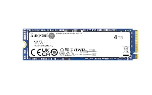 Kingston NV3 NVMe PCIe 4.0 Internal SSD 4TB M.2 2280-SNV3S/4000G