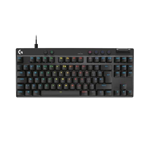 Logitech G PRO X TKL RAPID Tenkeyless Wired Gaming Keyboard | Magnetic Analog Switches, Rapid Trigger, Adjustable Actuation, Customisable RGB, QWERTY UK English Layout - Black