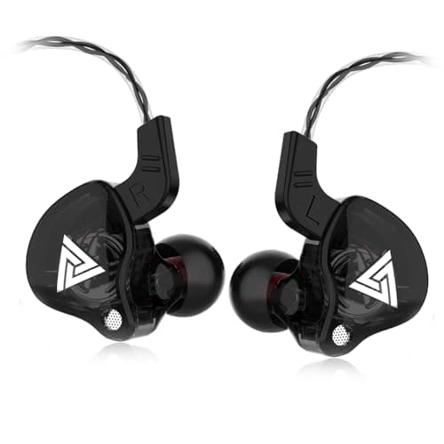 Yeabomy Qkz ak6 Gaming Earbuds with mic,Universal 3.5mm HiFi Sport Headphones in Ear Earphone for Running with Microphone Headset Music Earbuds (with mic, Black)