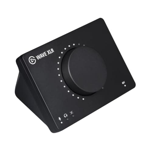 Elgato Wave XLR Audio Mixer and Preamp, XLR to USB-C | Up to 75dB gain, 48V phantom power, Anti-distortion Clipguard, Tap-to-mute, Swappable faceplate, Digital mixing software