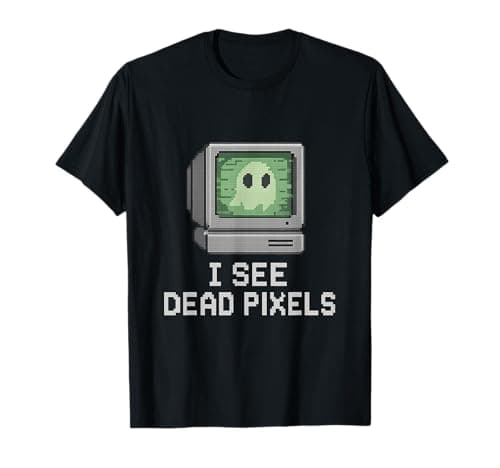 I See Dead Pixels Retro Gaming Pixel Art Monitor T-Shirt