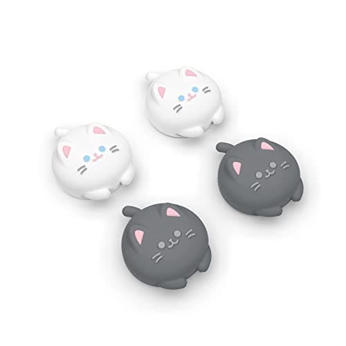 PlayVital Thumb Grip Caps for Steam Deck LCD, for PS Portal Remote Player Silicone Thumbsticks Grips Joystick Caps for Steam Deck OLED - Cutie Kitty
