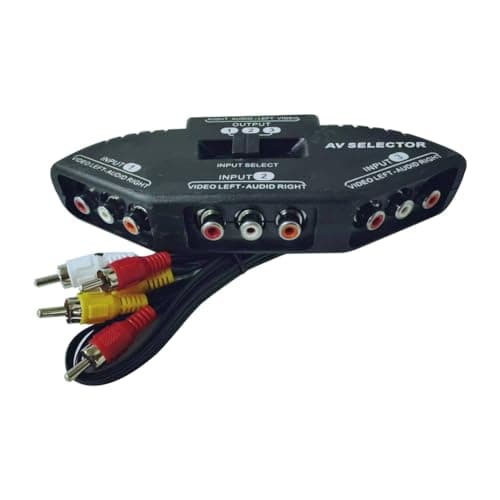 3-Way Audio Video AV Switch Box Splitter Switch W/Cable for TV X-Box DVD Player Devices Switch