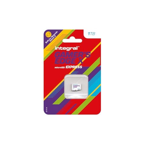 Integral 1TB Gamer's Edge X Micro SD Express Card for Nintendo Switch 2, up to 890MB/s Read, 810MB/s Write, 4K Video, A1, NVMe PCIe, High-Speed Gaming, Reduce Download Times, Ultra-fast Storage