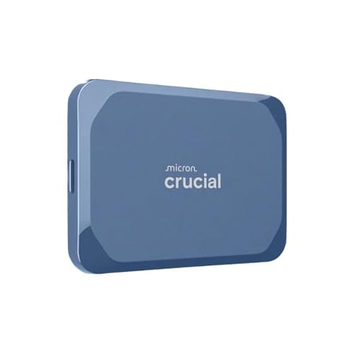 Crucial X10 2TB External Portable SSD Drive - Up to 2100MB/s, USB-C 3.2 Gen2, IP65 Dust and Water Resistant, External Solid State Drive, Matte Blue - CT2000X10SSD9-02