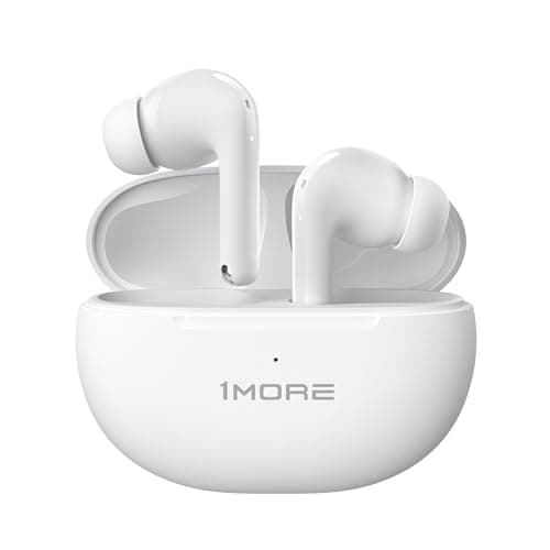 1MORE TWS Q20, Wireless Earbuds with Bluetooth 5.3, Lightweight Wireless Headphones, Headphones with ANC, 4 Microphones and AI ENC for Clear Calls, Low Latency Gaming Mode, 30H, White