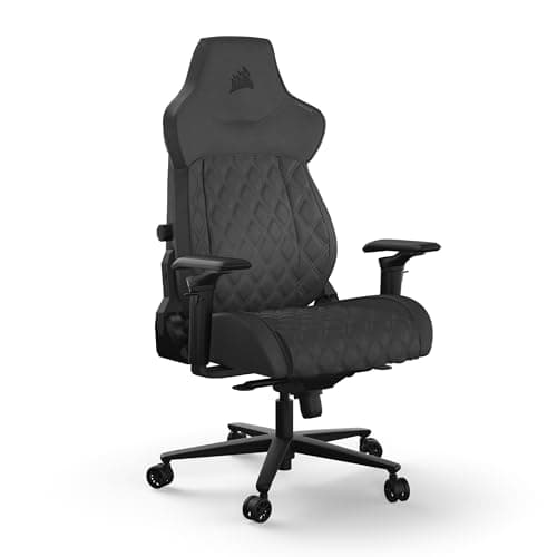 Corsair TC500 LUXE Gaming Chair – Premium Breathable Fabric – Wide Seat – Five-Way Adjustable Armrests – Adjustable Built-in Lumbar Support – 90-135 Degree Recline – Shadow