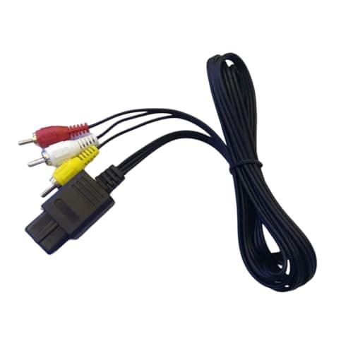 Nucelit Cable Composite Sound Video Simultaneously Output Game Cube Video Cord Retro Gaming Accessories for Gaming N64 Classical Consoles Connector