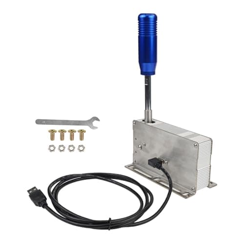 Qsvbeeqj PC Racing Sequential Shifter Fast Speed Response Aluminum Alloy Gear Controller Compatible For Major Wheel Aluminum Alloy Racing Gear