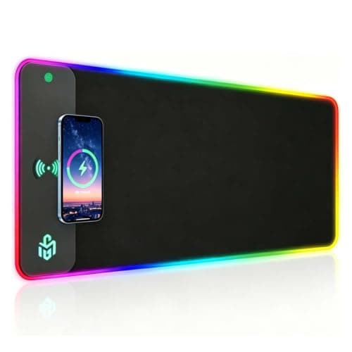 TARKARI Wireless Charging Mouse Pad 15W RGB Gaming Desk Mat 800x300
