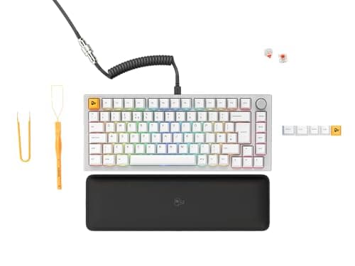GLORIOUS GMMK PRO 75% Custom Mechanical Keyboard (Black) | CNC Machined Aluminum Body, Modular Gasket System, Hotswappable 5 Pin Switches, Doubleshot PBT Keycaps, UK QWERTY